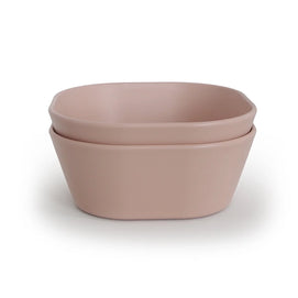 Mushie Ensemble de 2 Bols de Vaisselle Carré - Blush