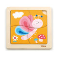 Viga Toys Rompecabezas Plano con Agarre Mariposa de Madera – 12 meses+