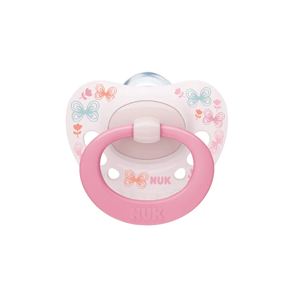 Sucette NUK Signature 0-6M - Papillons Rose