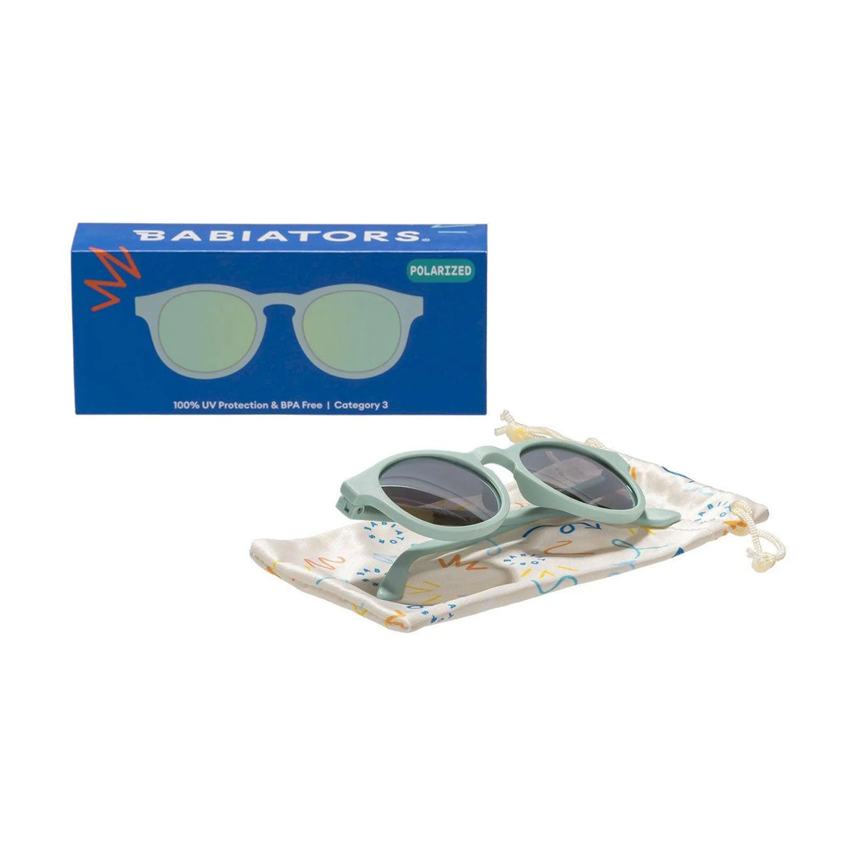 Babiators Lunettes de Soleil Keyhole polarisées 3-5 Ans - Seafoam Blue