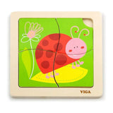 فيغا تويز بازل خشبي مسطح على شكل دعسوقة – +12 شهر