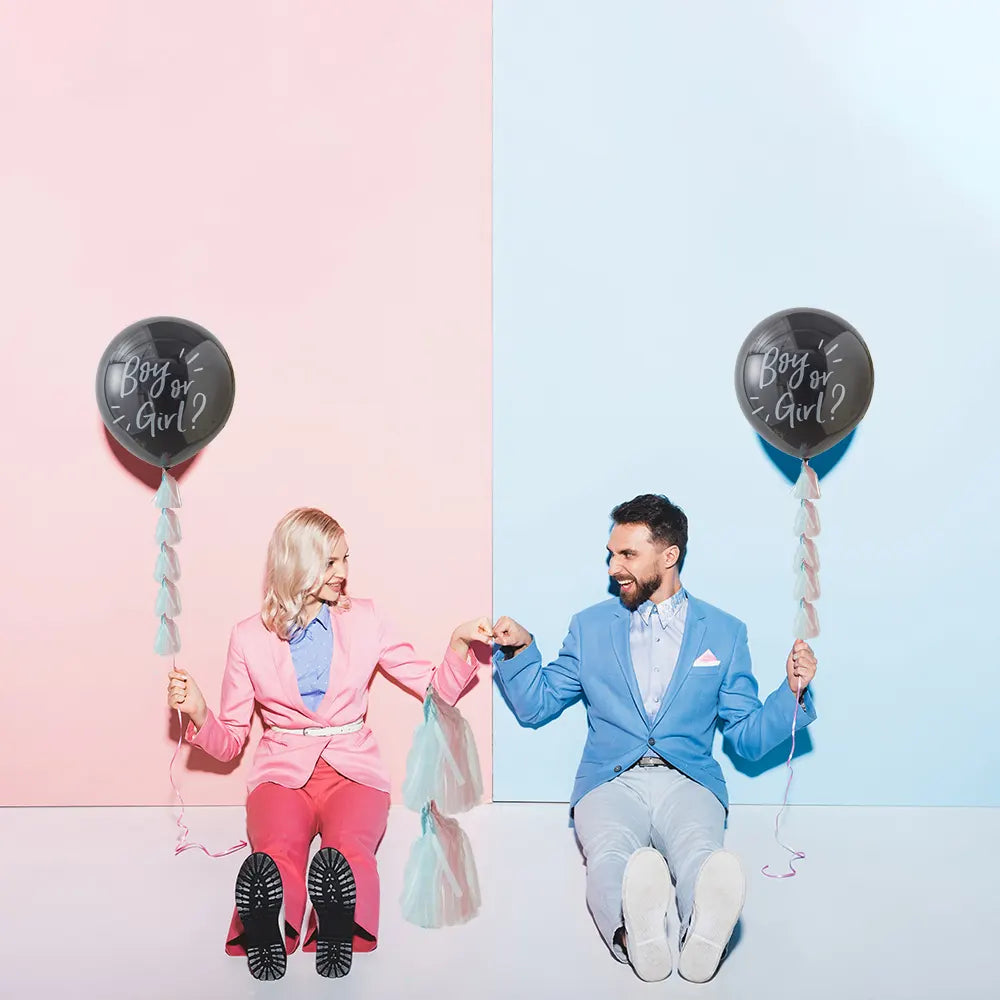 Gender Reveal Balloon with Confetti and Accessories