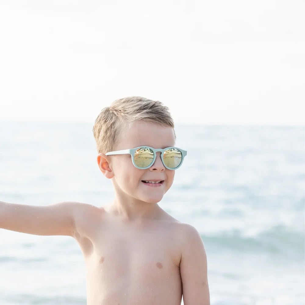 بابيتورز نظارات شمسية كي هول مستقطبة 3-5 سنوات - أزرق رغوة البحر