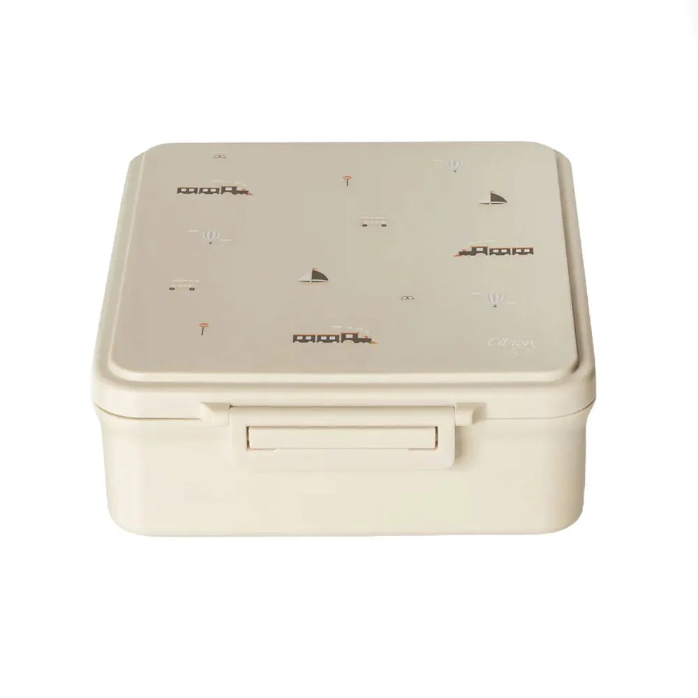 Large Lunchbox with Insulated Food Jar Citron - Vehicles