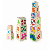 Viga Toys Wooden Number Tower Blocks – 12M+