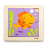 فيجا تويز بازل مسطح خشبي سمكة – +12 شهراً