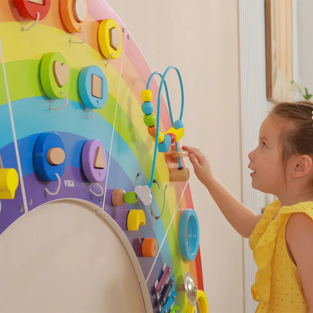 Panneau d'activités Mural 18M+ - Arc-en-ciel