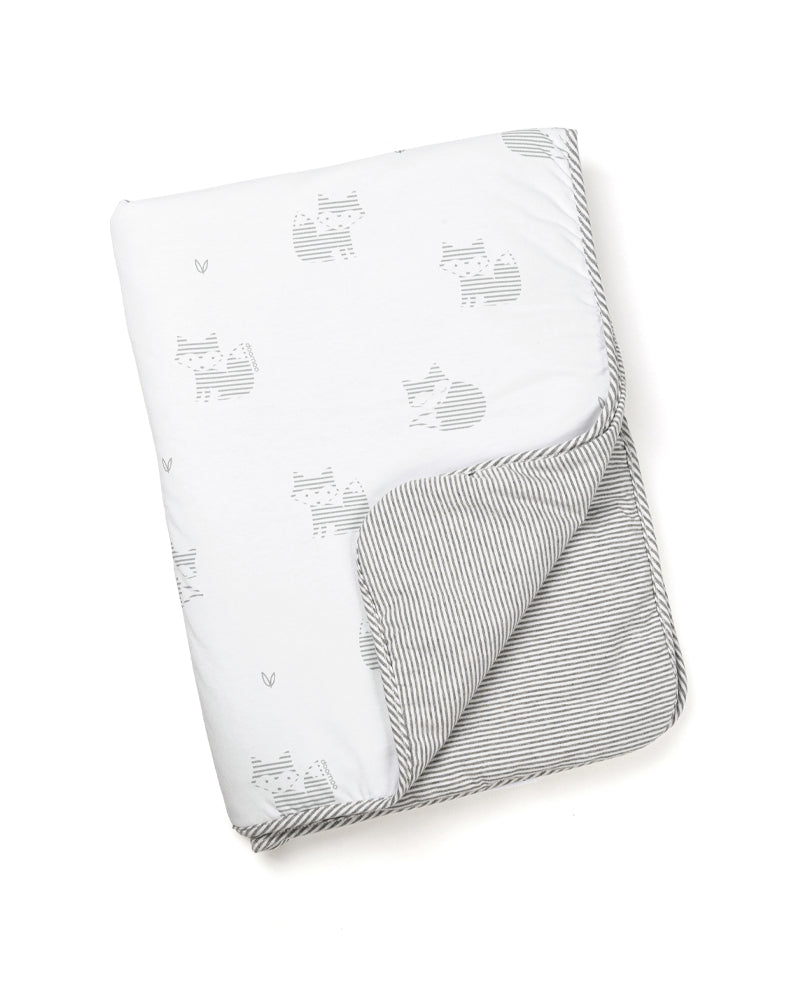 Couverture Bébé Dream Fox 75×100 Doomoo - Gris