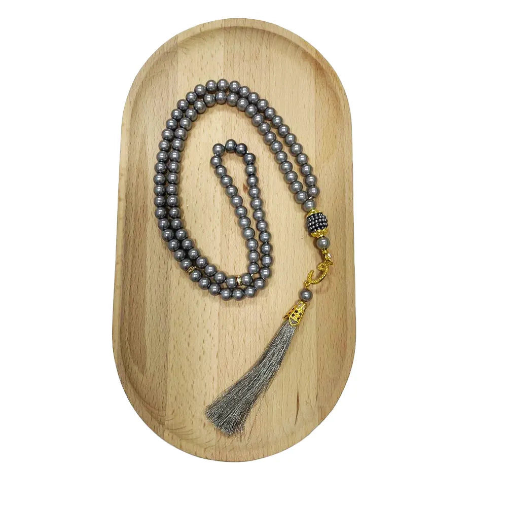 Grand Chapelet Musulman Tasbih Perles - Gris