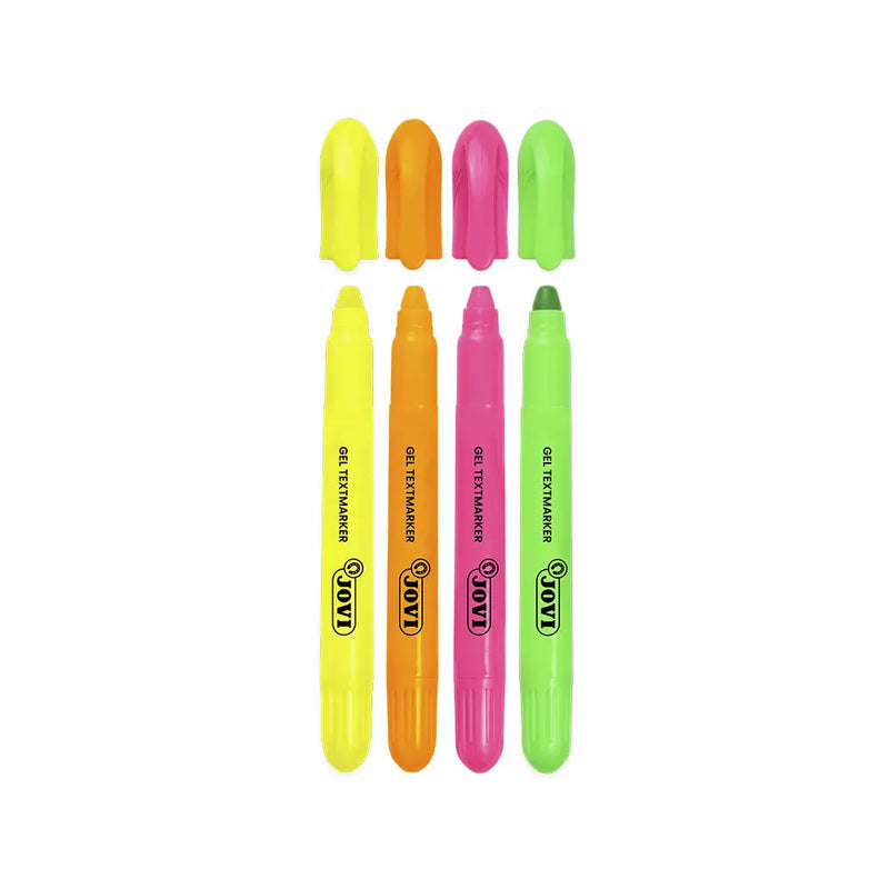 Jovi Étui de 4 Surligneurs Gel - Couleurs Assorties