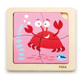 Viga Toys Rompecabezas Plano Cangrejo de Madera – 12 meses+