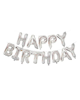 Bannière Happy Birthday - Argenté