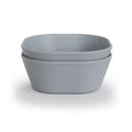 Mushie Ensemble de 2 Bols de Vaisselle Carré - Gris