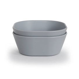 Mushie Ensemble de 2 Bols de Vaisselle Carré - Gris
