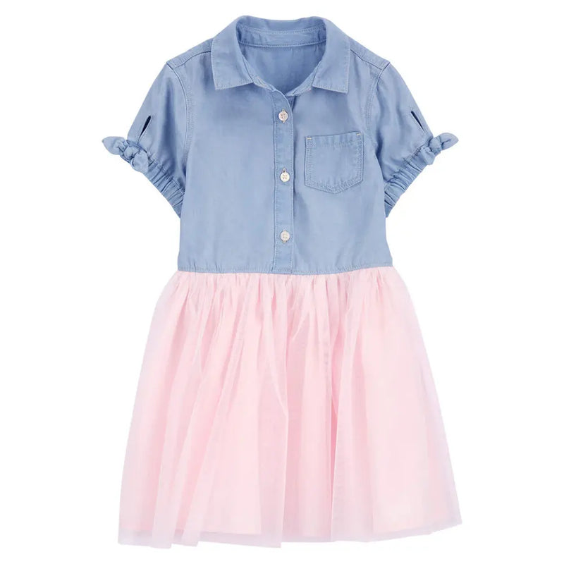 Oshkosh Denim Dress - Pink