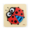 Viga Toys Puzzle de Blocs en Bois - Coccinelle