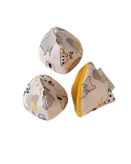 Bambidou Lot de 3 Tipi Pipi - Girafe Jaune