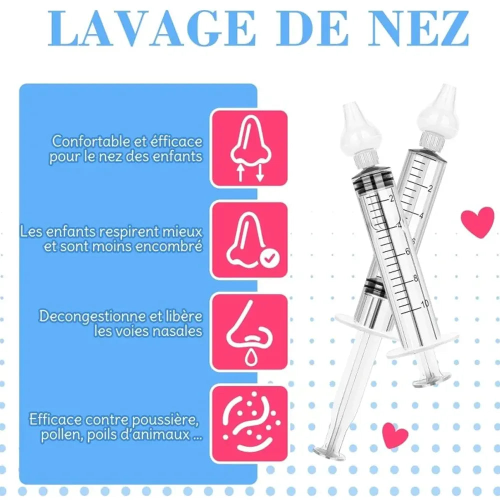 Seringue Nasale Pour Bébé 2 Pièces - 10ml