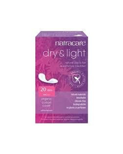 Natracare Serviette Dry+Light pour Legere Incontinence 20 uniltés