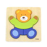 فيجا تويز بازل مكعبات خشبية - دب صغير