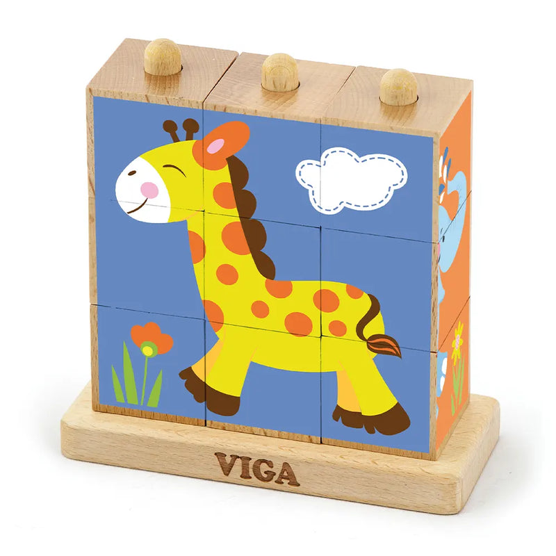 Viga Toys Puzzle Cube Empilable Jungle - 2A+