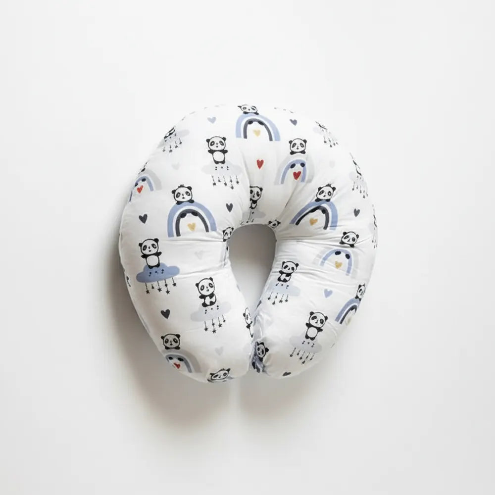 BébéYo Coussin d'Allaitement Panda Rainbow - Bleu