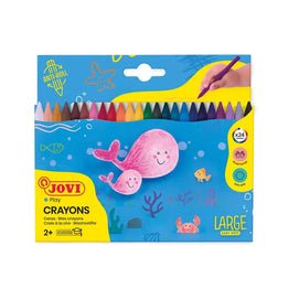 Jovi Pochette de 24 Crayons de Couleur en Plastique