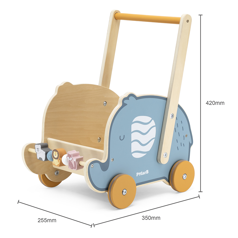 Viga Toys PolarB Trotteur Eléphant en Bois 12M+