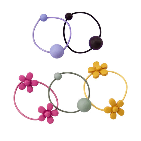 Lot de 5 Élastiques à Cheveux en Forme de Fleur OshKosh - Multi