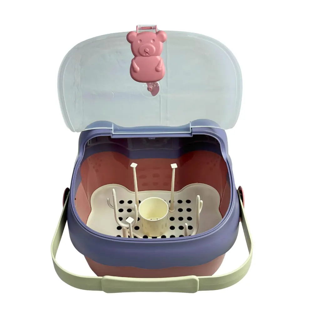 Boîte de Stérilisation Portable pour Accessoires de Bébé – Motif Ours