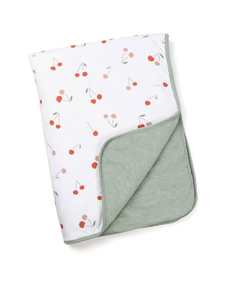 Couverture Bébé Dream Cherries 75×100 Doomoo - Vert