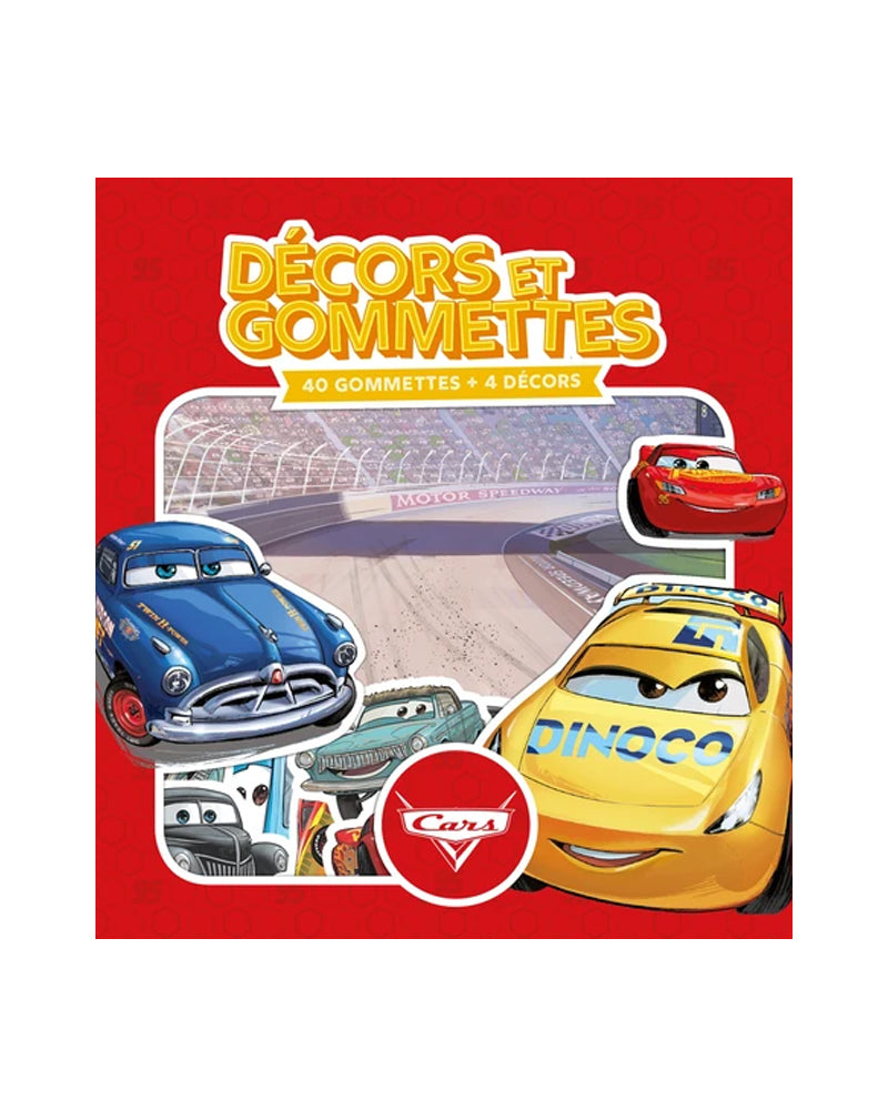 4 Décors et 40 Gommettes Cars