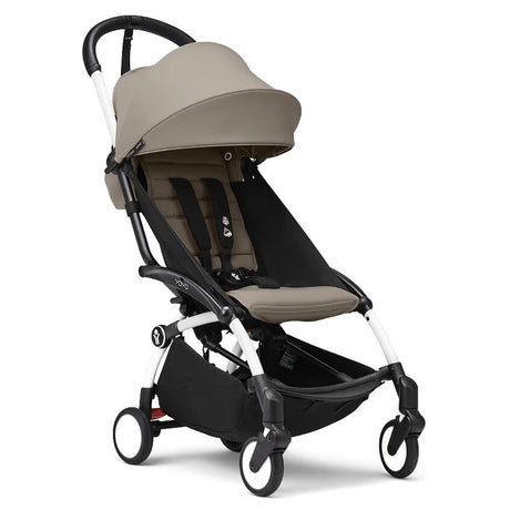 Poussette Stokke® YOYO³ Cadre Blanc 6M+ - Taupe