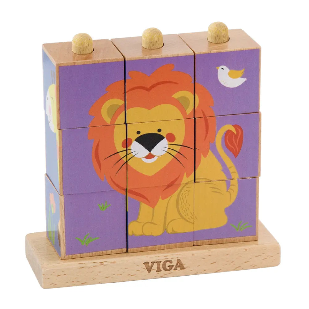 Viga Toys Puzzle Cube Empilable Jungle 2A+