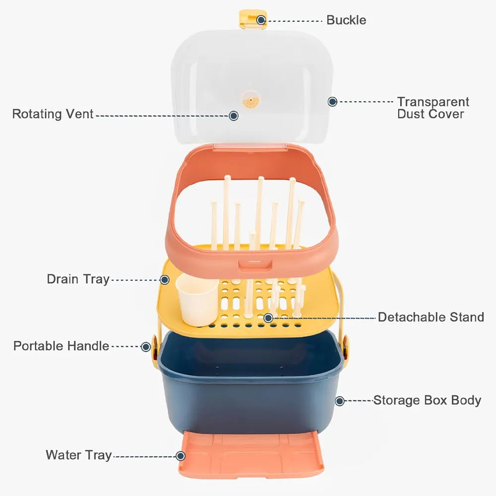 Boîte de Stérilisation Portable pour Accessoires de Bébé – Motif Ours