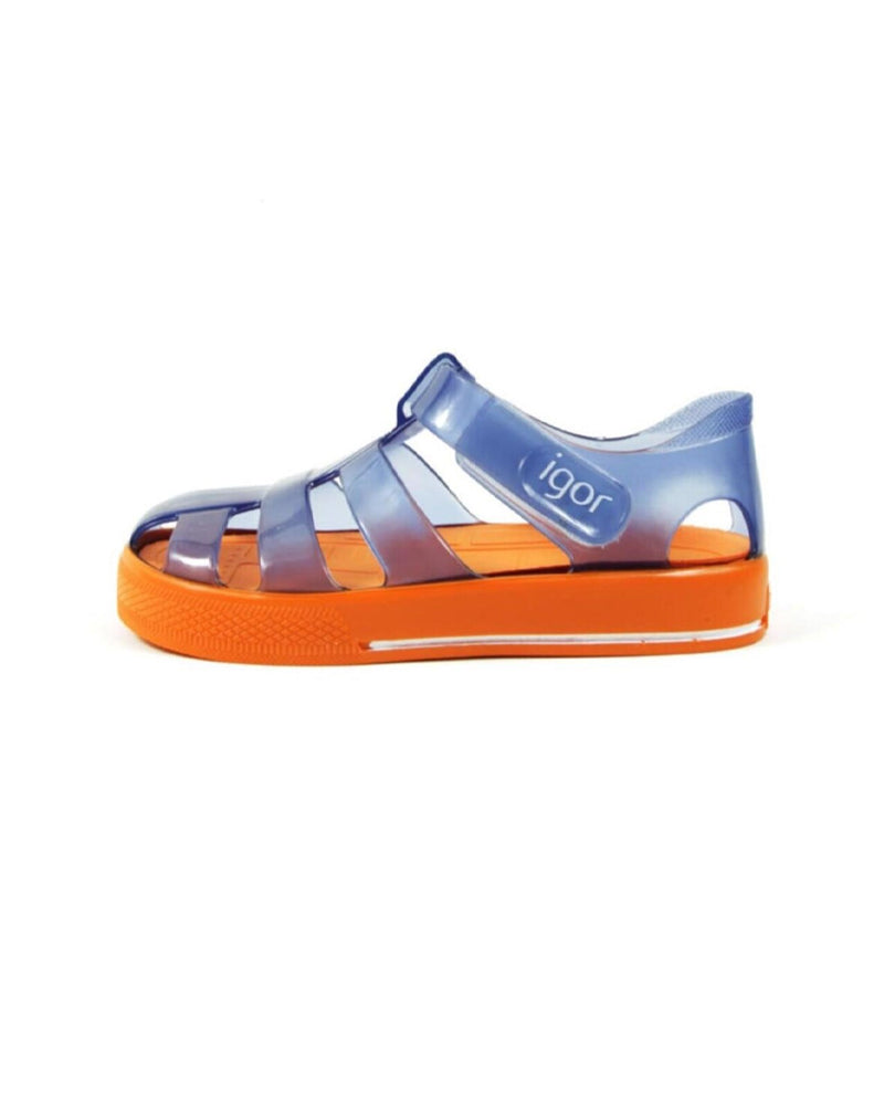 Sandales Star Igor - Bleu Marine & Orange