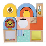 Eurekakids Jeu Sensoriel de Construction en Bois 13 Pièces 12M+
