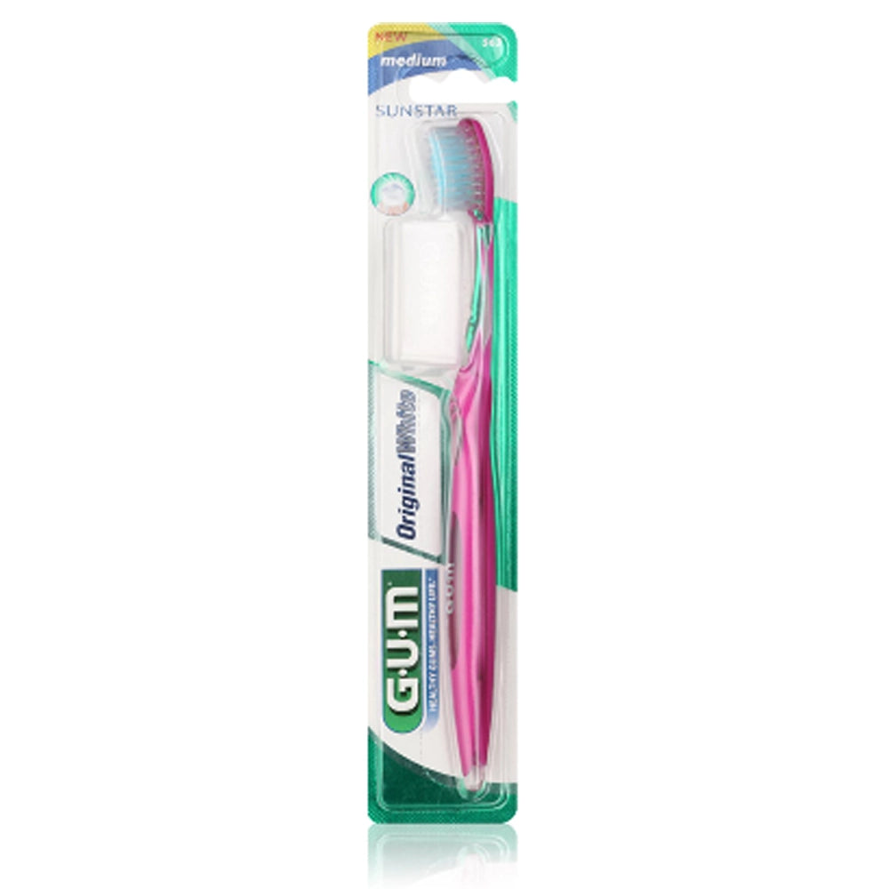 G.U.M Brosse à dents Original White Medium - Rose