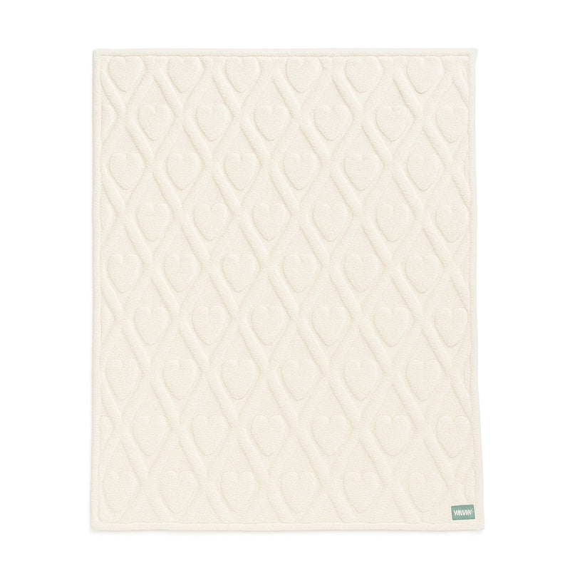 Babymat Manta de Invierno 100x100 cm - Corazón Blanco