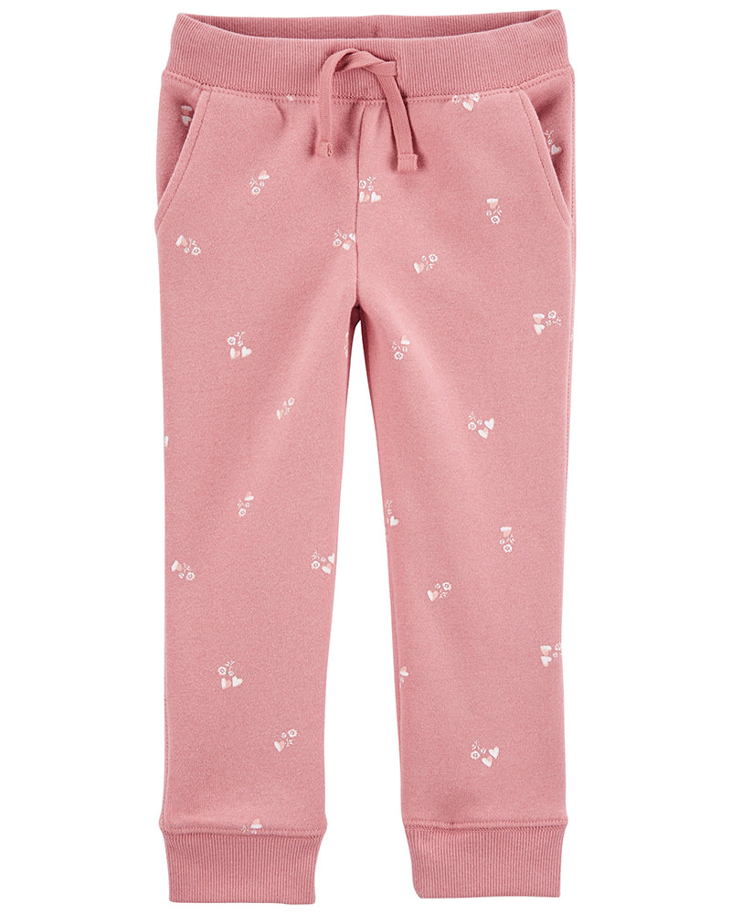 Pantalon en Polaire à Enfiler Cœur & Fleurs OshKosh - Rose