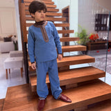 Mami Cami Jabador Garçon en Bleu avec Sfifa Marron