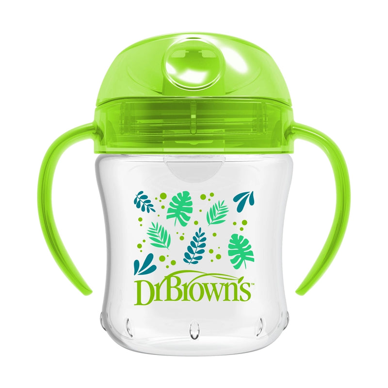 Dr. Brown's Vaso transitorio de 180 ml con asas 6M+ - Verde