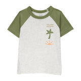 Camiseta de manga corta para Niño Carter's - Tropical Gris y Verde