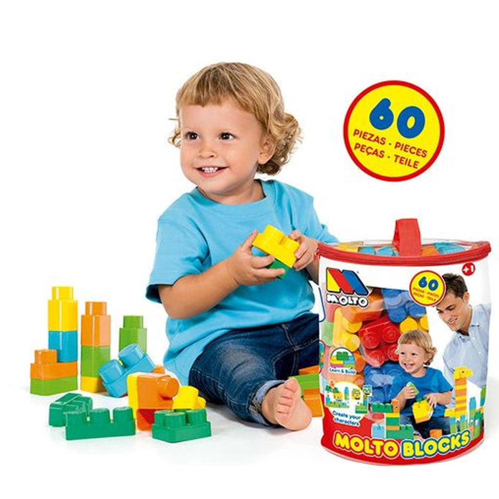 Molto Sac de Blocs 60 Pièces - 12M+