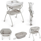 Ms Innovaciones Baignoire 2 en 1 avec Table à Langer - Gris