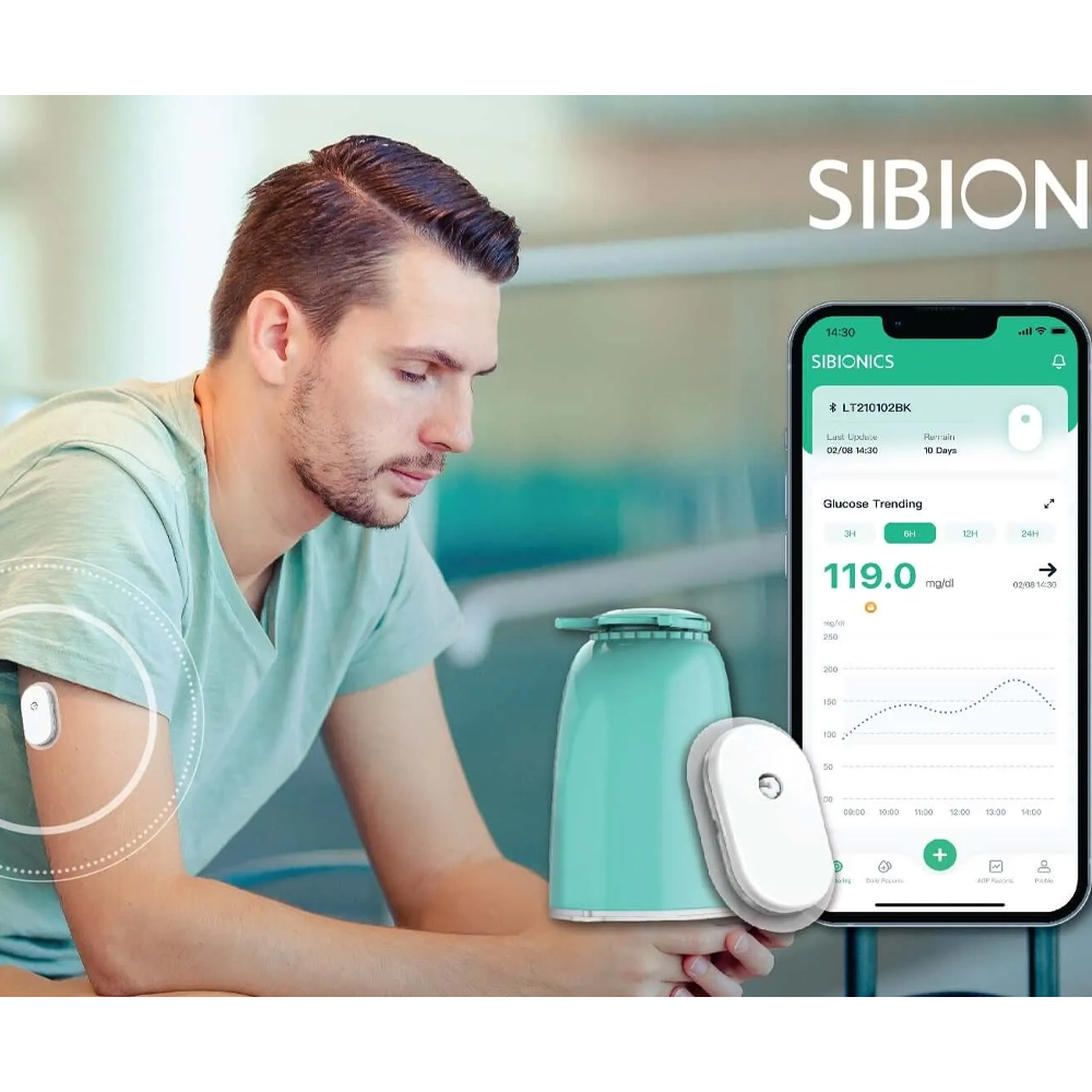 SIBIONICS GS1 CGM-Système de Surveillance Continue du Glucose