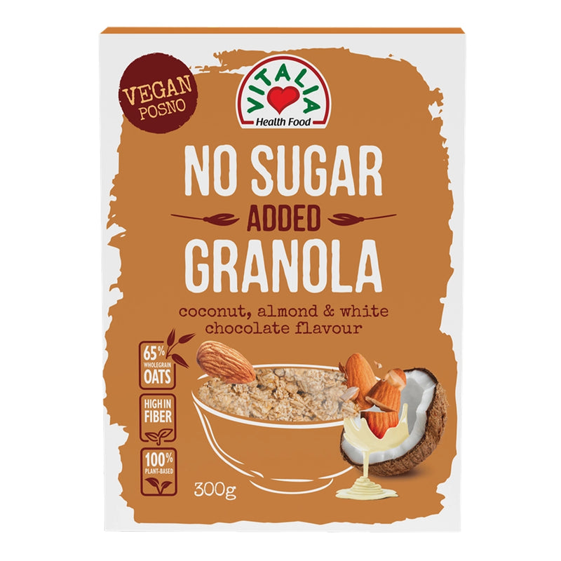 Vitalia Health Food Granola White Chocolate Coconut & Almond No Sugar Added - 300g