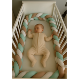 Babymat Protector de cuna trenzado - Verde pastel