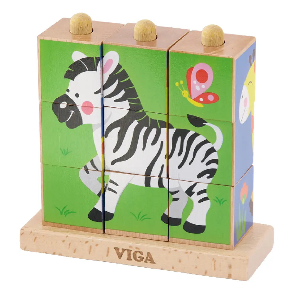 Viga Toys Puzzle Cube Empilable Jungle 2A+