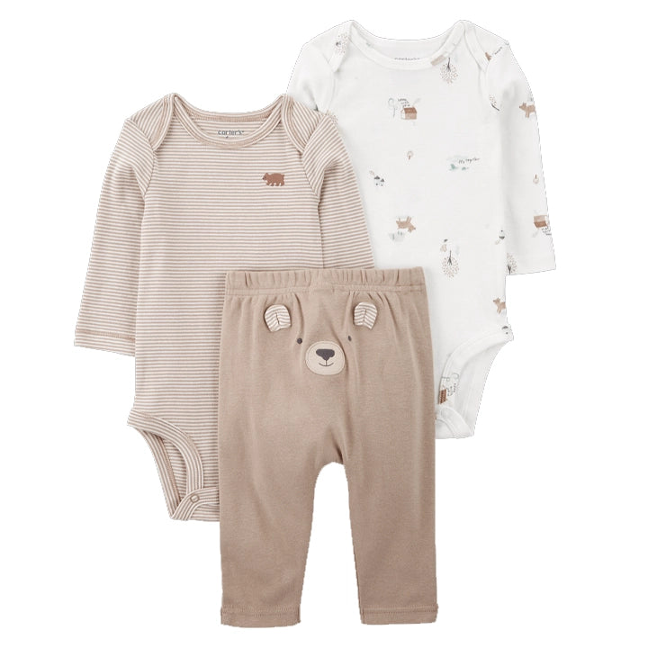 Ensemble 3 Pièces Bébé Carter's - Ours Beige